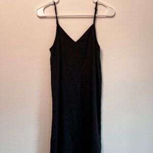 asos black slip dress